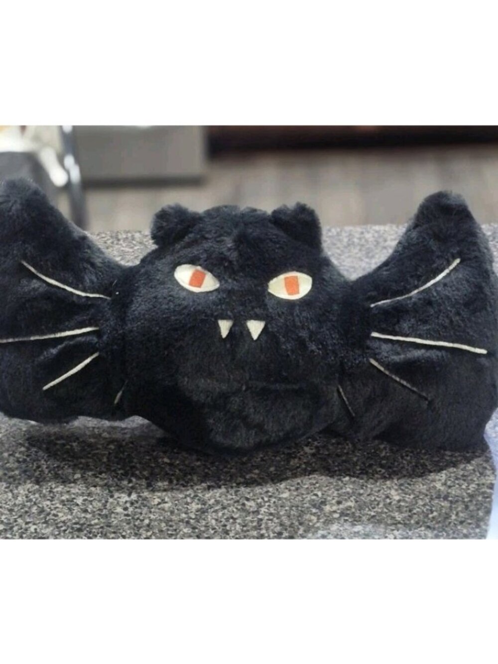 Very Cute 15" L Black BAT Plush Toss Pillow Hyde & Eek 2023 Halloween